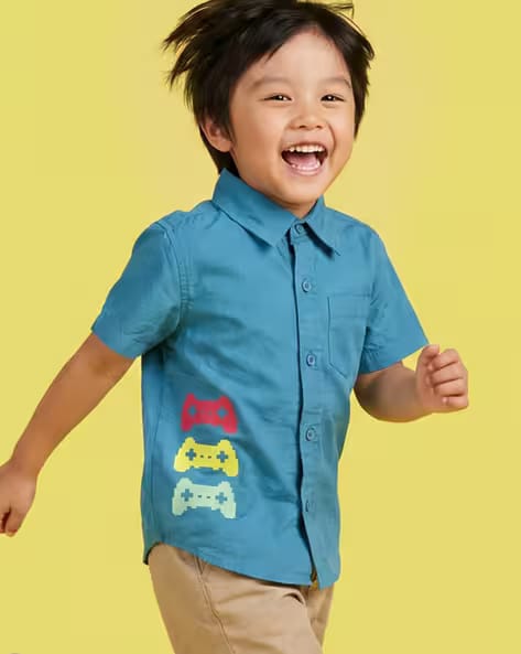 NAUTI NATI Boys Graphic Print Short & T-Shirt Set AJIO sale