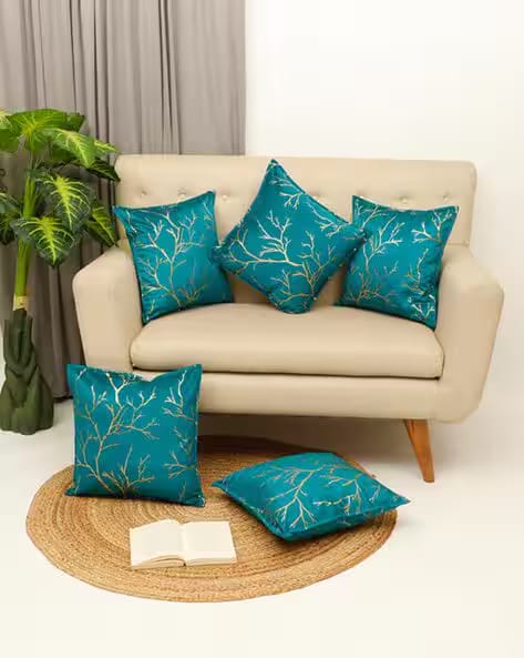 THE CONVERSION Set of 5 Velvet Abstract Cushion Cover AJIO sale