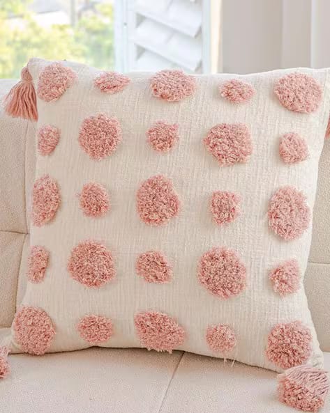 BUNGALOW & BEYOND Dot Tufted Cotton Cushion Cover AJIO sale