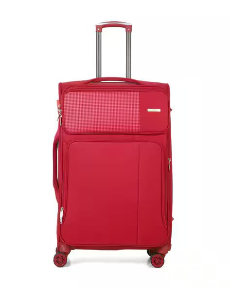 Teakwood Leathers Unisex Red Soft Body Trolley Bag AJIO sale