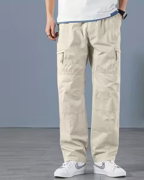 Buda Jeans Co Men Relaxed Fit Flat-Front Cargo Pants AJIO sale