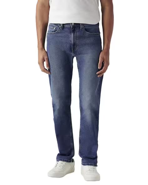 LEVI'S Men Lightly Washed 505 Straight Jeans AJIO sale