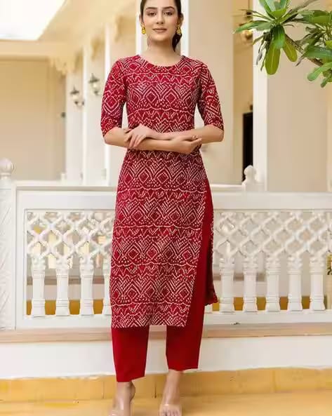 Popmantra Women Micro Print Kurta Set AJIO sale