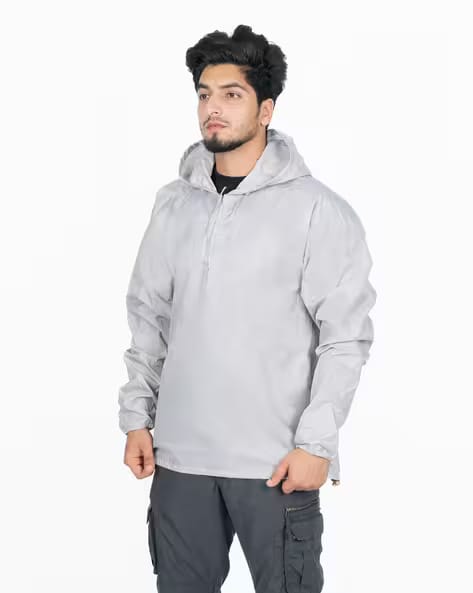 Decathlon Quechua - Men NH100 Waterproof Hiking Half Zip Rain Jacket AJIO sale