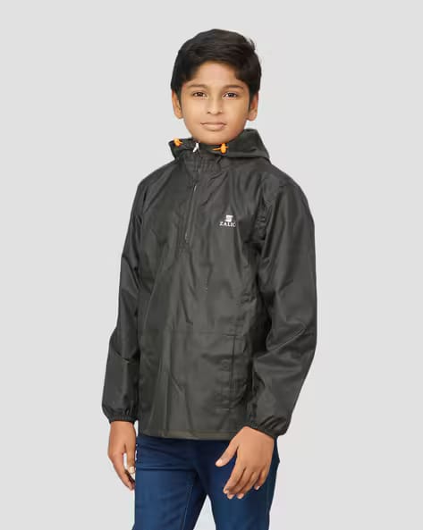 ZALIO Half Zip-Front Full-Sleeve Raincoat AJIO sale