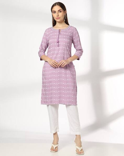 AVAASA MIX N' MATCH Women Floral Print Straight Kurta AJIO sale