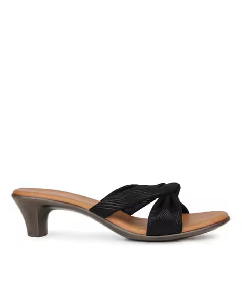 INC 5 Women Open-Toe Chunky Heeled Sandals with Knot Detail AJIO sale