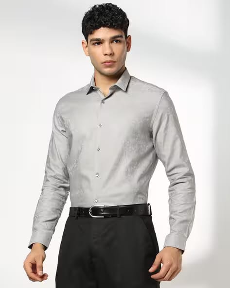 NETPLAY Men Patterned Slim Fit Shirt AJIO sale