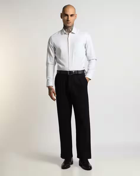 Altheory by AZORTE Men Textured Formal Regular Fit Shirt AJIO sale