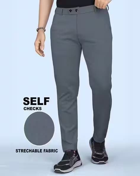 Indiclub Men Mid-Rise Relaxed Fit Flat-Front Trousers AJIO sale