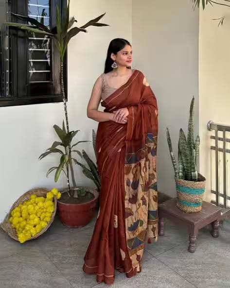 Indie Picks Women Cotton Saree Pure Mulmul AJIO sale