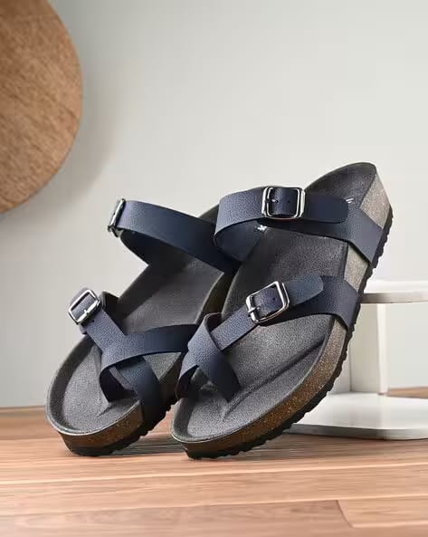 UNDERROUTE Men Double-Strap Flat Sandals AJIO sale