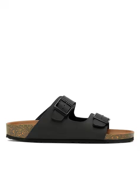 KOSHER Men Double-Strap Slip-On Sandals AJIO sale