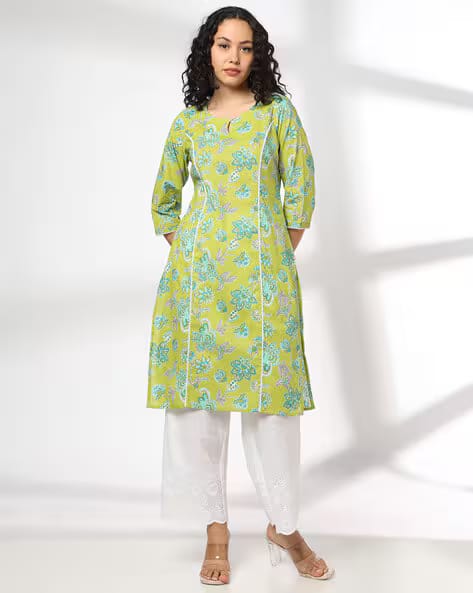AVAASA MIX N' MATCH Women Floral Print Straight Kurta AJIO sale