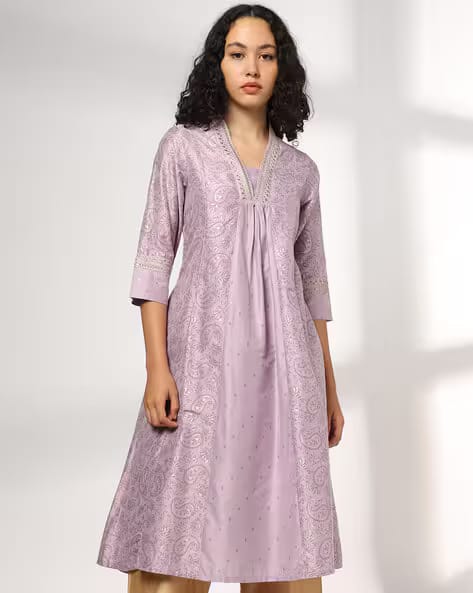 AVAASA MIX N' MATCH Women Paisley Printed Flared Kurta AJIO sale
