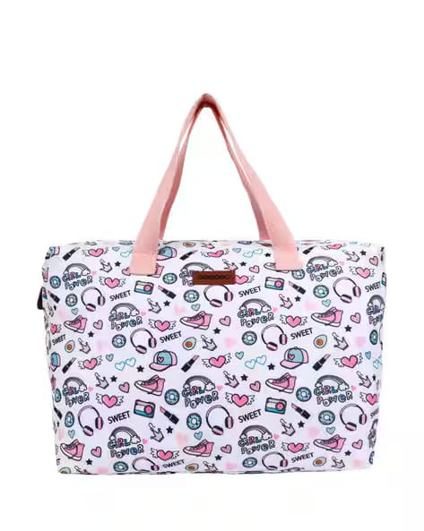 Astrid Women Printed Tote Bag with Zip Closure AJIO sale