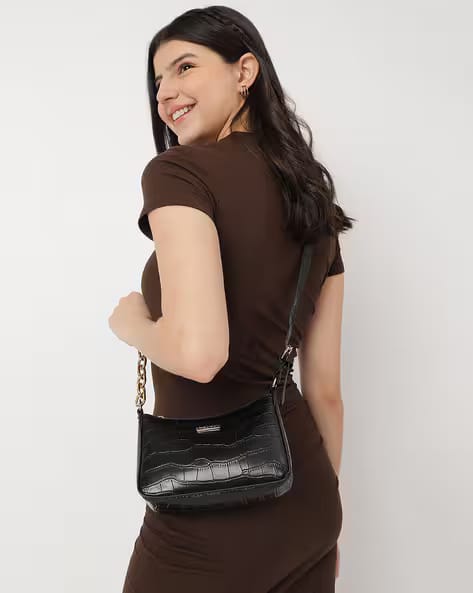 FASTRACK Women Textured Sling Bag AJIO sale