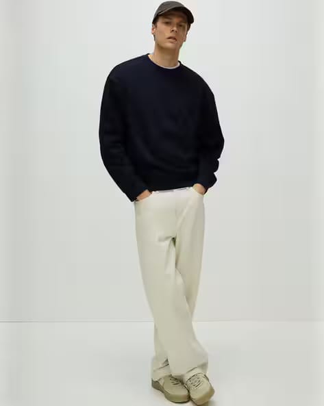 NEONOMAD Men Relaxed Fit Round-Neck Sweatshirt AJIO sale
