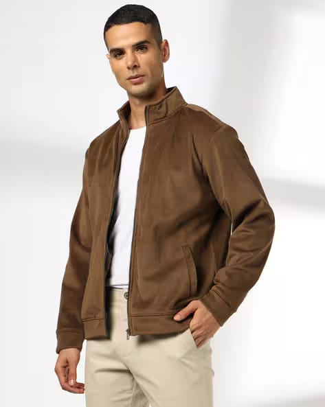 NETPLAY Men Geometric Structure Regular Fit Jacket AJIO sale