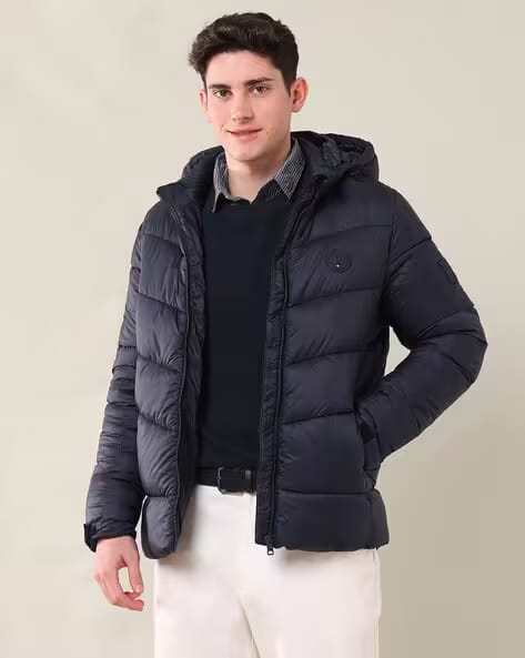 U.S. Polo Assn. Men Regular Fit Zip-Front Winter Puffer Jacket AJIO sale
