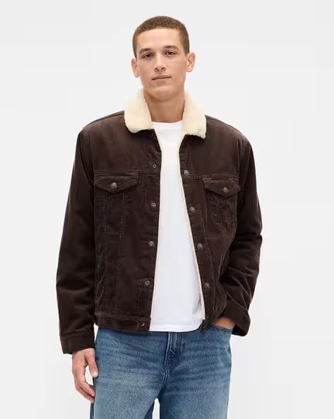 GAP Men Striped Regular Fit Denim Jacket AJIO sale