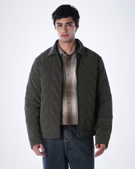 Jack & Jones Men Regular Fit Zip-Front Puffer Jacket AJIO sale