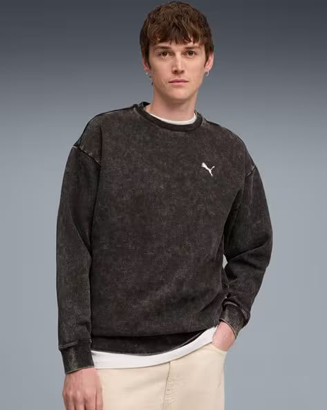 Puma Men Logo Print Relaxed Fit Sweatshirt AJIO sale