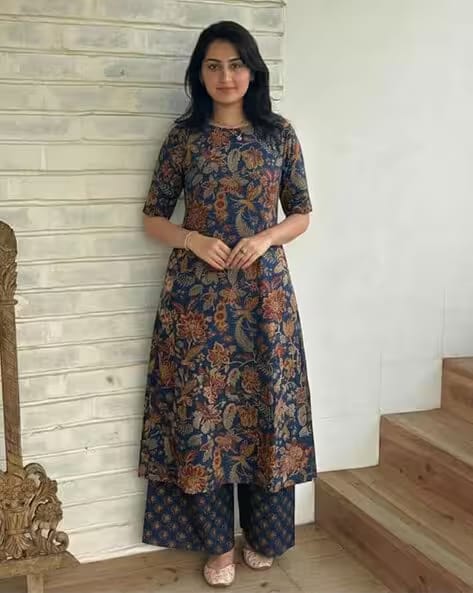 SVARAA Women Embroidered 2-Piece Straight Kurta Set AJIO sale