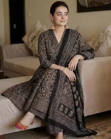 SVARAA Women Paisley A-line Kurta Set AJIO sale