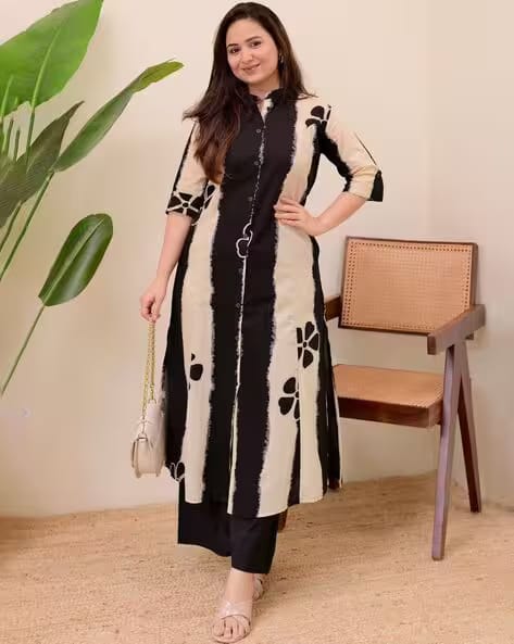 TEXSTILE Women Printed 2-Piece Straight Kurta Set AJIO sale