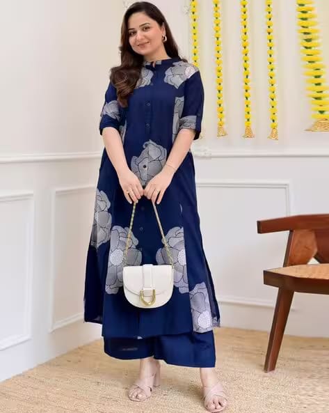 MYRIE Women Floral Print Kurta with Palazzo Co-Ord Set AJIO sale