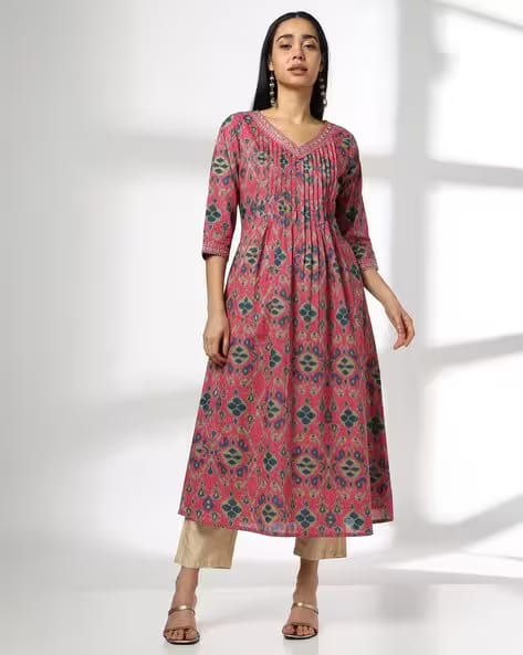 AVAASA MIX N' MATCH Women Floral Print Flared Kurta AJIO sale