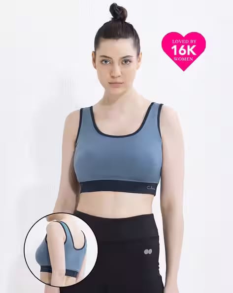 Clovia Non-Wired Medium Impact Padded Sports Bra AJIO sale