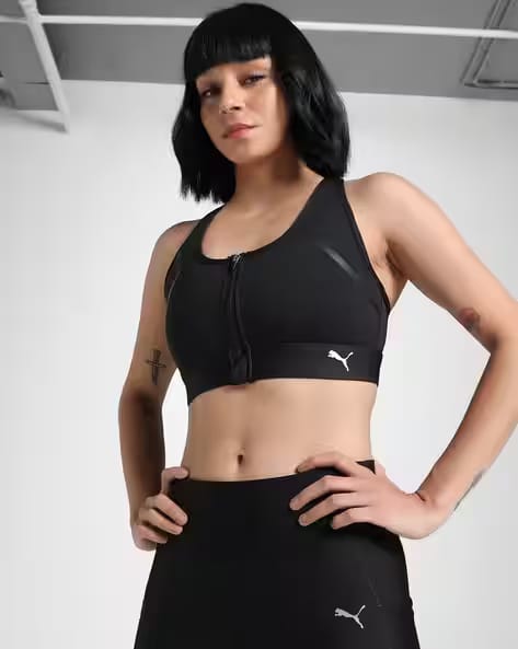 Puma Front Zip Women's High Impact Support Sports Bra AJIO sale