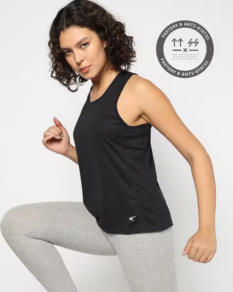 PERFORMAX Women Regular Fit Round-Neck Running Tank T-Shirt AJIO sale