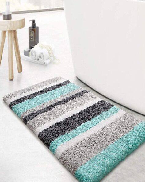 LUXEHOME INTERNATIONAL Striped Rectangular Bath Mat AJIO sale