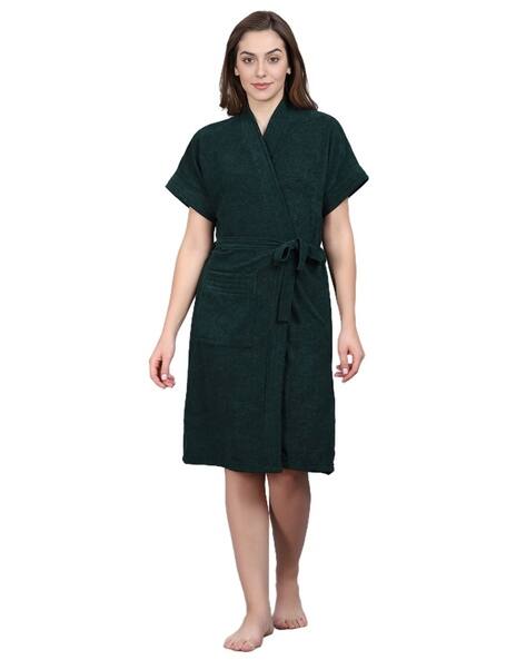 Poorak Terry Short Sleeved Belted Bath Robe AJIO sale