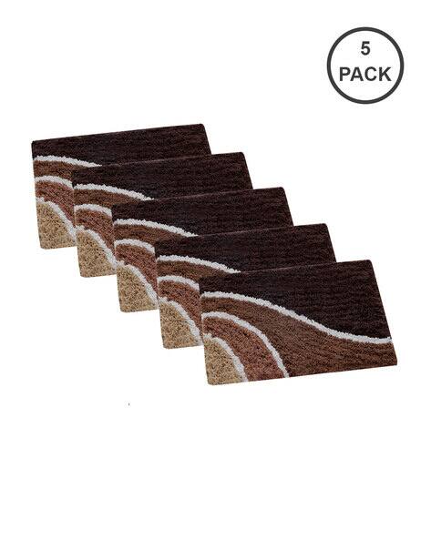 AAZEEM Pack of 5 Anti-Skid Cotton Door Mats 16