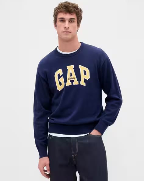 GAP Logo Printed Crew-Neck Sweatshirt AJIO sale