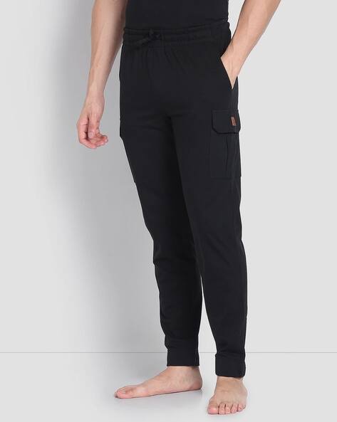 U.S. Polo Assn. Men Cargo Joggers With Drawstring Waist, Black AJIO sale