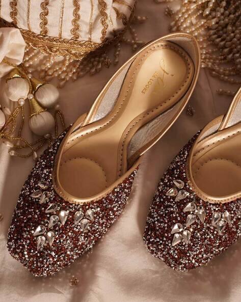 JM LOOKS Women Embellished Round-Toe Juttis AJIO sale