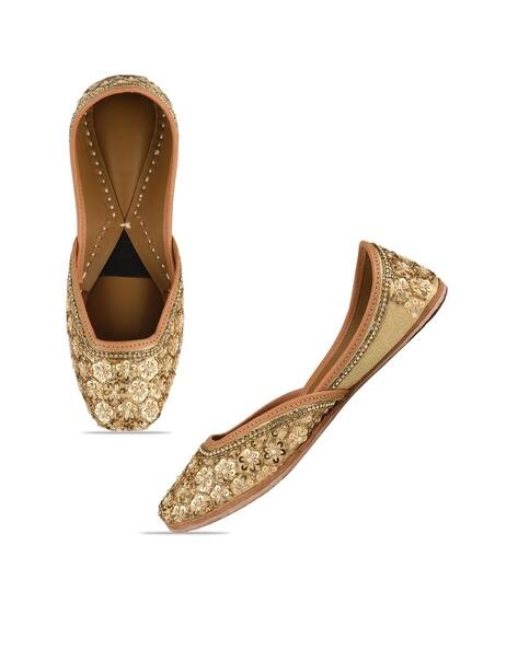 Indie Picks Women Maratha Embroidered Juttis AJIO sale