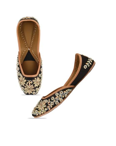 Indie Picks Women Maratha Embroidered Juttis AJIO sale