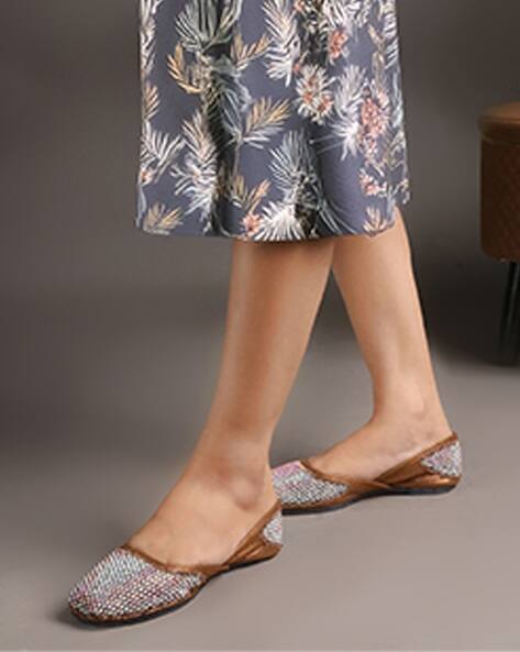 Carlton London Women Embellished Slip-On Juttis AJIO sale