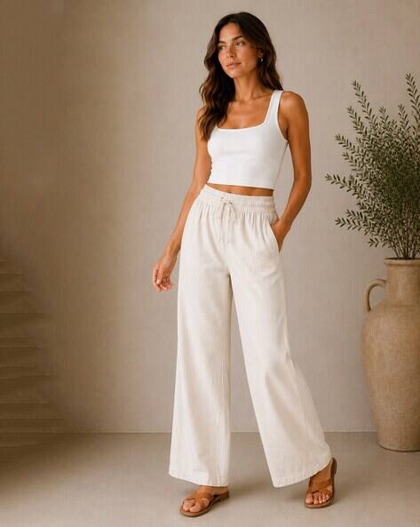 Fyre Rose Women Mid-Rise Straight Fit Palazzo AJIO sale