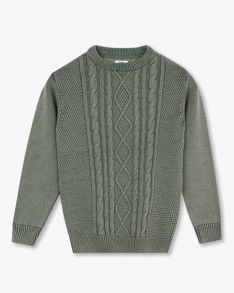 KB TEAM SPIRIT Boys Cable-Knit Round-Neck Sweater AJIO sale