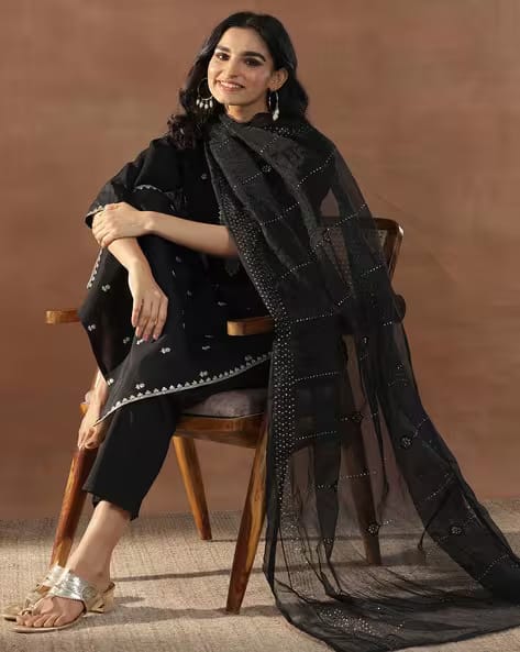 Gerua By Libas Women Embroidery Straight Kurta Set AJIO sale