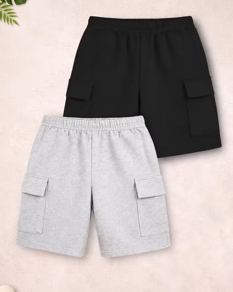 Trampoline Boys Pack of 2 Regular Fit Cargo Shorts AJIO sale