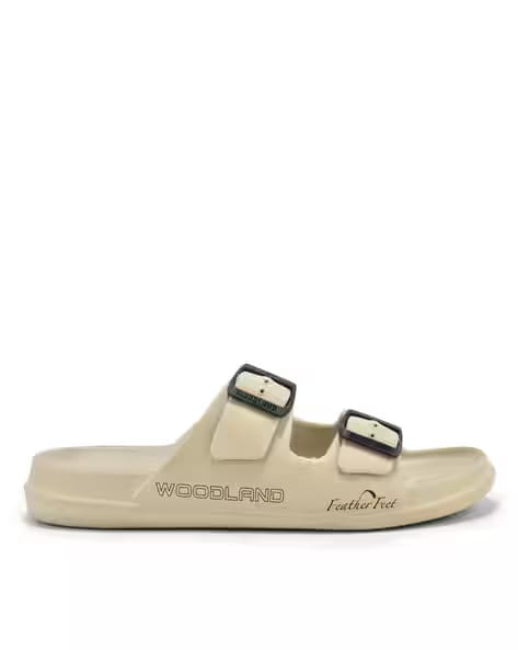 WOODLAND Men Genuine Leather Double-Strap Flip-Flops AJIO sale