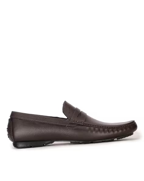 Bata Men Round-Toe Penny Loafers AJIO sale
